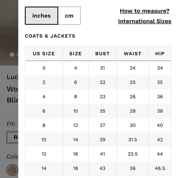 Reiss Tan Women's Wool Coat 🧥 Like New - Picture 11 of 11